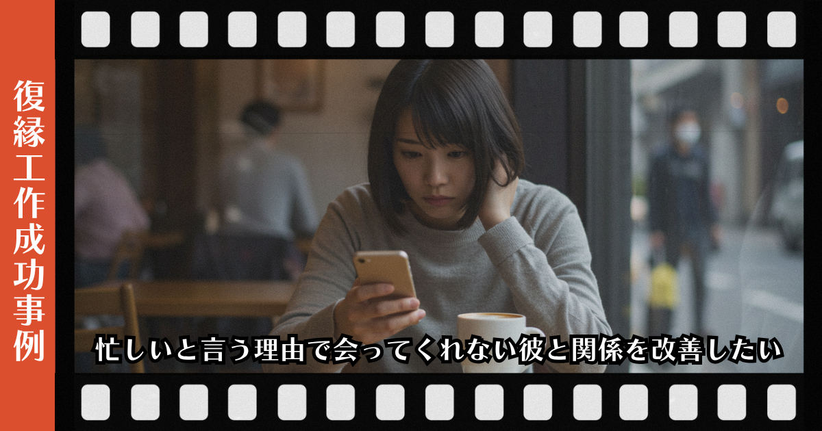 復縁屋工作：忙しいと言う理由で会ってくれない彼と関係を改善したいページのアイキャッチ画像