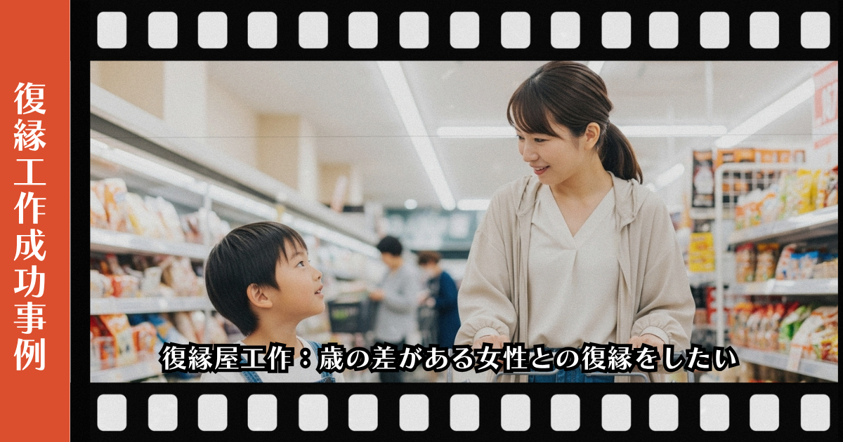 復縁屋工作：歳の差がある女性との復縁をしたいページのアイキャッチ画像