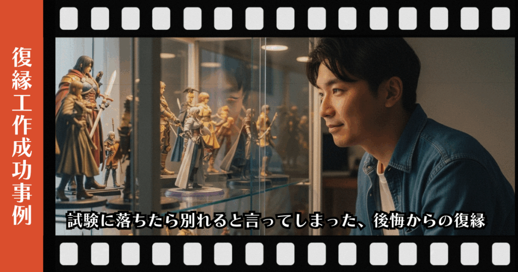 復縁屋工作：試験に落ちたら別れると言ってしまった、後悔からの復縁ページのアイキャッチ画像